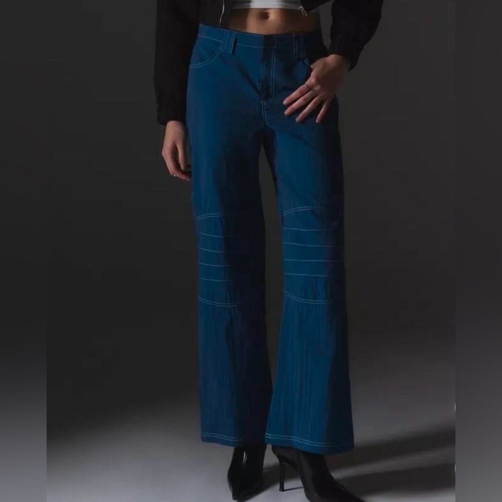 Urban Outfitters Silence + Noise Reflective Pants Women's Navy Blue Trousers